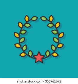 award Laurel vector icon