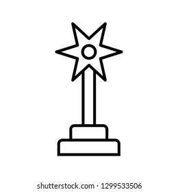 Award Line Black Icon