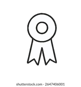 Award Line Icon 10: Medal of Honor and Distinction Outline Symbol