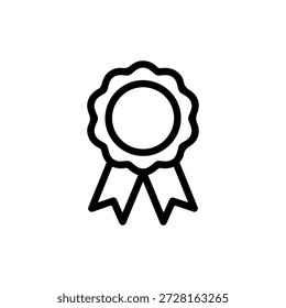 Award line icon in flat style. Rosette symbol