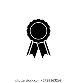 Award line icon in flat style. Rosette symbol