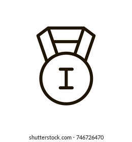 Award line icon. High quality black outline logo for web site design and mobile apps. Vector illustration on a white background.