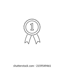 Award line icon symbol vector flat sign