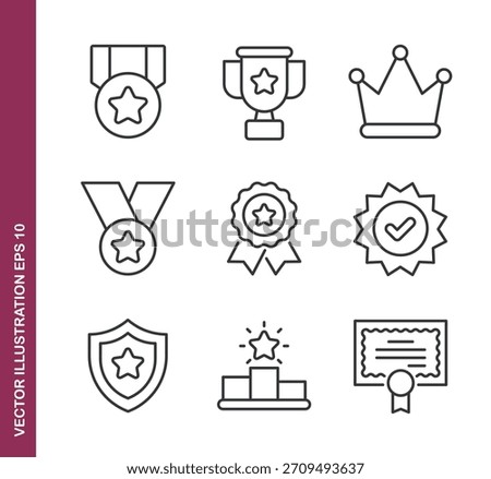 Award line icons - Mini collection series icon
