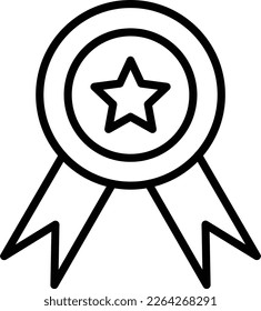 Award Line Vector Icon Design