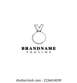award logo icon cartoon design template modern black vector illustration
