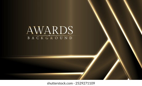 Prêmio de luxo linha brilhante de ouro elegante com efeito de iluminação brilho no fundo gráfico de prêmios pretos. Linhas crescendo faísca brilho elegante. Cartão de felicitações premium. Convite de evento.