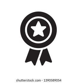 Award medal badge icon in trendy flat style design. Vector graphic illustration. Badge symbol for website design, logo, app, and ui. Vector file. EPS 10.