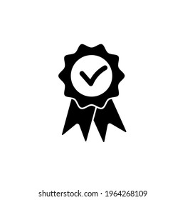 Award medal badge icon in trendy outline style design. Vector graphic illustration. Badge symbol for website design, logo, app, and ui. Editable vector stroke. EPS 10.