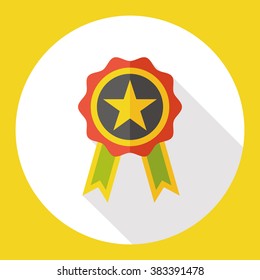 award medal flat icon