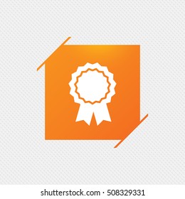 Award medal icon. Best guarantee symbol.