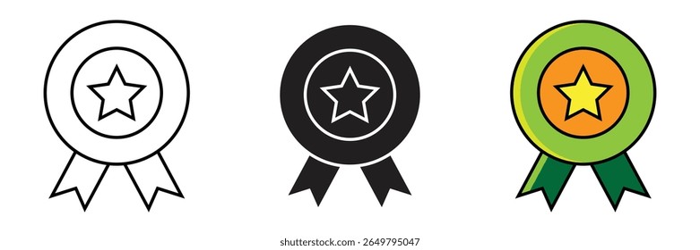 Award medal icon design on white background. Award medal illustration icon