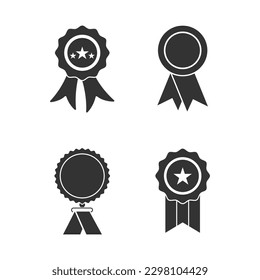 Award Medal Icon Set Vector Design.