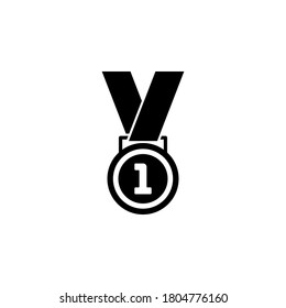 Award medal  icon symbol vector isolated on white background
