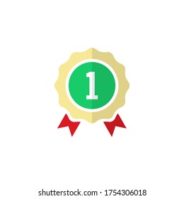 Award Medal Icon in Trendy Flat Style. Winner Badge Vector Illustration