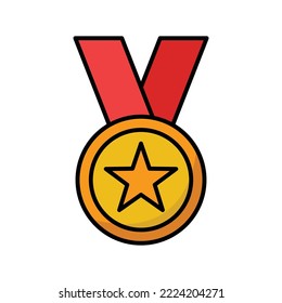 award - medal icon vector design template in white background