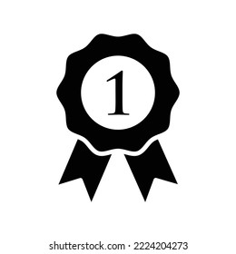 asignación - icono de medalla plantilla de diseño vectorial en fondo blanco