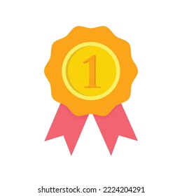 award - medal icon vector design template in white background