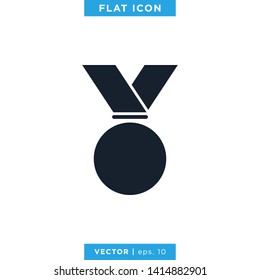 Award Medal Icon Vector Logo Design Template