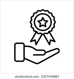 Award Medal Icon Vector Logo Design Template, vector illustration on white background