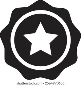 Award medal icon. Winner or victory badge medal. Game champion prize award of honor. Professional certificate ribbon vector symbol. Contains approved, verified, certified, star, achievement.