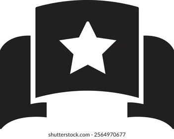 Award medal icon. Winner or victory badge medal. Game champion prize award of honor. Professional certificate ribbon vector symbol. Contains approved, verified, certified, star, achievement.