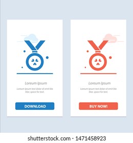 Award, Medal, Ireland  Blue and Red Download and Buy Now web Widget Card Template