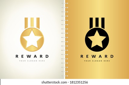 award medal logo vector design