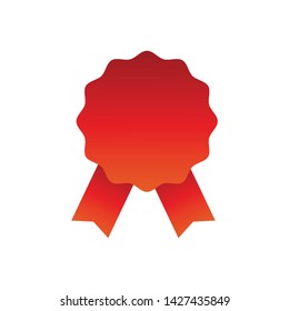 Award, medal red vector icon