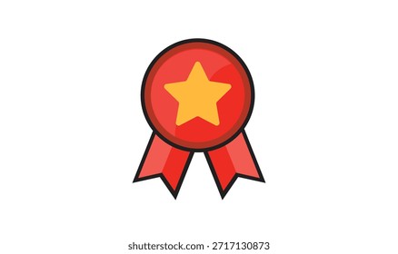 Diseño de Vector editable de signo de medalla de premio para su uso.