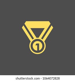 Award, medal, winner, victory flat vector icon