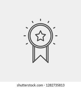 Award, medal, winner, victory flat vector icon