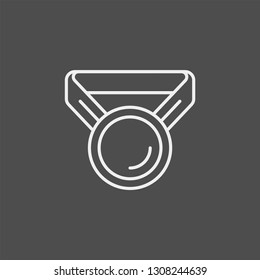 Award, medal, winner, victory flat vector icon