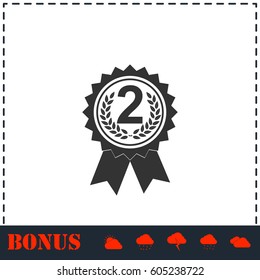 Award medals icon flat. Simple vector symbol and bonus icon