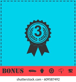 Award medals icon flat. Simple vector symbol and bonus icon