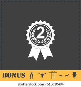 Award medals icon flat. Simple vector symbol and bonus icon