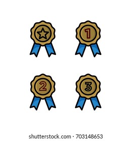 Award medals icon - Vector Illustration