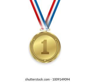 
Award medals isolated on white background. Vector illustration of winner concept.