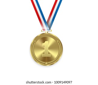 
Award medals isolated on white background. Vector illustration of winner concept.