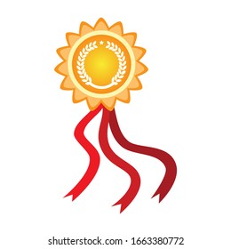 award medals and ribbons  vector illustrations
