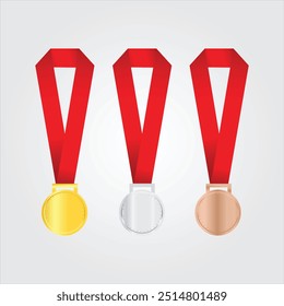 Award with middle ribbon vector Art