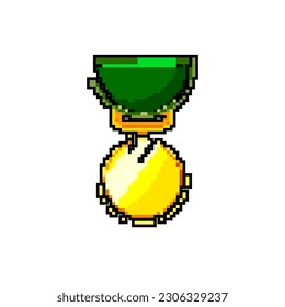 award military medal game pixel art retro vector. bit award military medal. old vintage illustration