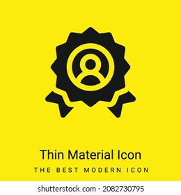 Award minimal bright yellow material icon