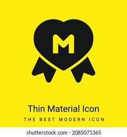 Award minimal bright yellow material icon