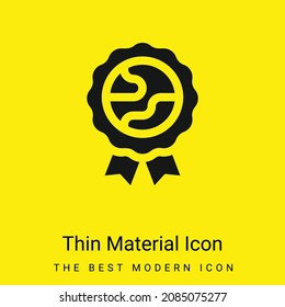 Award minimal bright yellow material icon