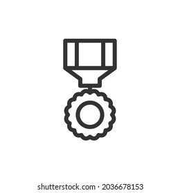 Award minimal line icon. Web stroke symbol design. Award sign isolated on a white background. Premium line icon.