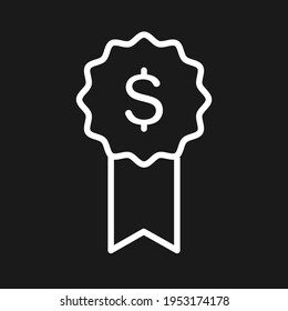 Award, money, profit, badge icon vector image. Can also be used for Finance and Money. Suitable for use on web apps, mobile apps and print media.