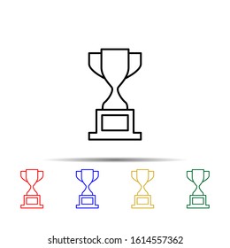 award multi color style icon. Simple thin line, outline vector of web icons for ui and ux, website or mobile application