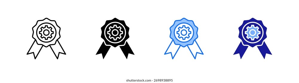 Vector de conjunto de iconos de estilo múltiple de premio