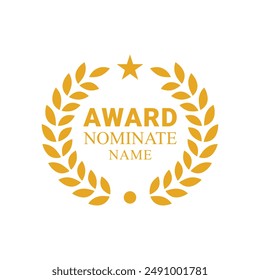 award nominate logo design concept idea